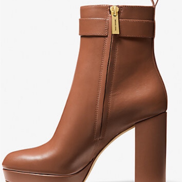 Michael Kors Parker Leather Platform Boot - Picture 3 of 4